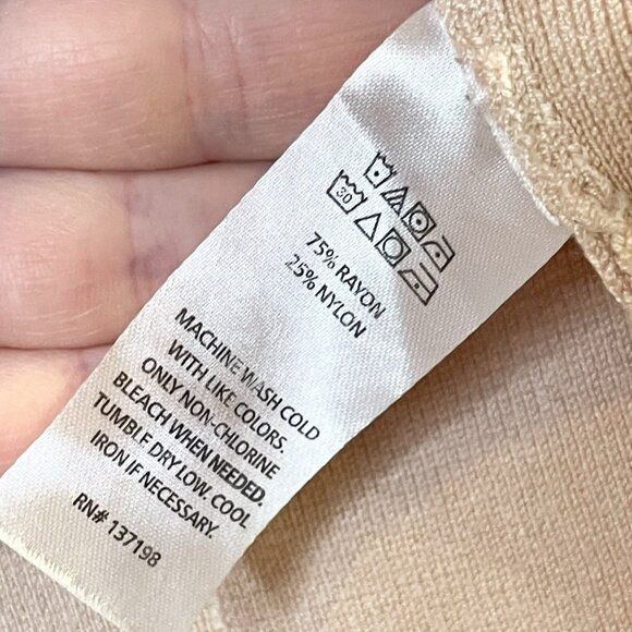 House of‎ Harlow 1960 Womens XS Stretch Ribbed Knit Crop Top Square Neck Tan - Picture 5 of 5